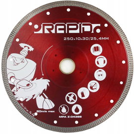 TARCZA DIAMENTOWA 250x10x30/25,4 MM RAPID SILENT CUT RED M08711