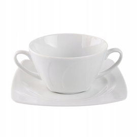 BULIONÓWKA Porcelanowa MISECZKA do Zupy SPODEK Lubiana Celebration 300 ml