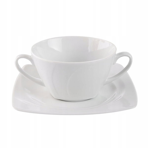 BULIONÓWKA Porcelanowa MISECZKA do Zupy SPODEK Lubiana Celebration 300 ml
