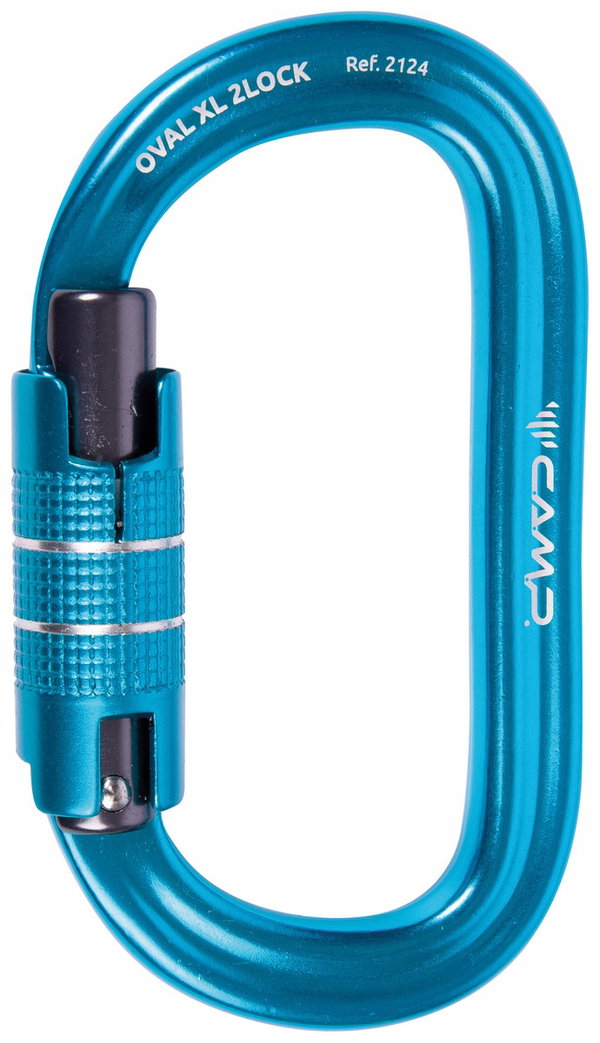 CAMP Karabinek wspinaczkowy Oval XL 2Lock niebieski