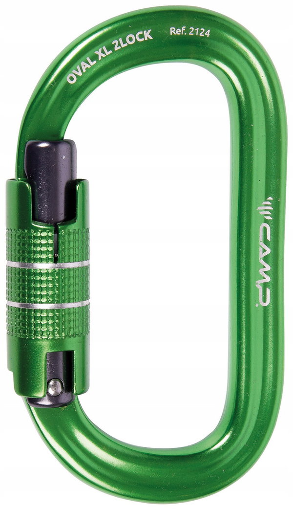 CAMP Karabinek wspinaczkowy Oval XL 2Lock zielony