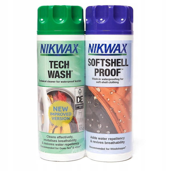 NIKWAX Zestaw do pielęgnacji odzieży Twin Tech Wash/Soft-Shell 2x300ml