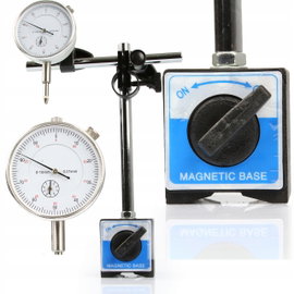 MAR-POL CZUJNIK ZEGAROWY ZE STATYWEM MAGNETYCZNYM 0-10 mm M57660