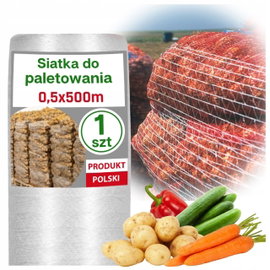 Siatka Do Paletowania Ręcznego 0,5x500m 3,2g Owijania palet Warzyw MOCNA PL