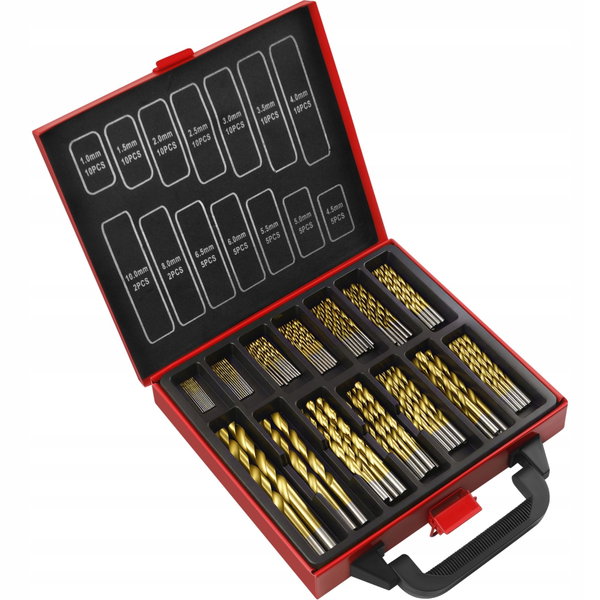 KRAFTDELE ZESTAW WIERTEŁ DO METALU 1-10mm 99EL. WALIZKA KD5967