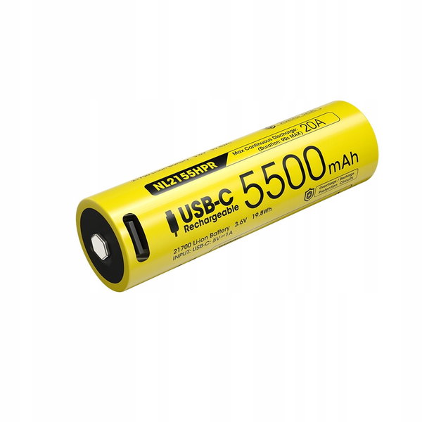 Akumulator turystyczny Nitecore NL2155 HPR żółty