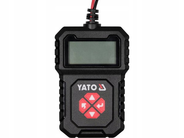 YATO ELEKTRONICZNY CYFROWY LCD TESTER AKUMULATORÓW SAMOCHODOWYCH 12V 2000A