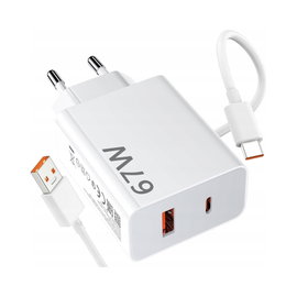 67W Szybka ładowarka z podwójnym portem i przewodem 1m do Xiaomi/Redmi/POCO