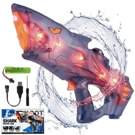 Pistolet rekin 600ml z efektami LED i zasięgiem 26ft dla dzieci niebiesk