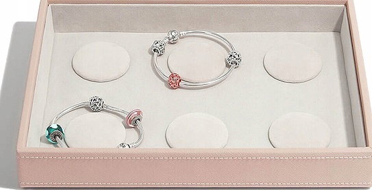 Organizer na 6 bransoletek charm (różowy) Classic Stackers