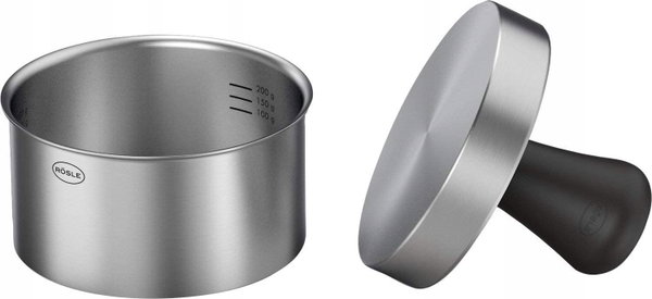 ROESLE Praska do burgerów hamburgerów metalowa PRO 11cm/6cm