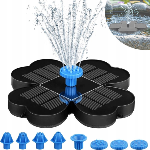 3.5W solarna fontanna z 8 dyszami i systemem antydryfowym do małego basenu
