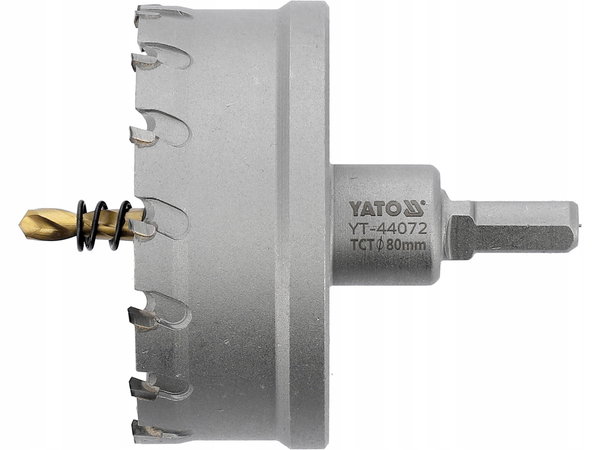 OTWORNICA DO METALU 80 MM Z WĘGLIKIEM SPIEKANYM YG10X KORONKA TCT YATO