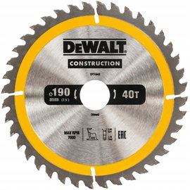 DeWALT DT1945 TARCZA DO PILAREK 190x30mm 40T (AC) Dewalt PL