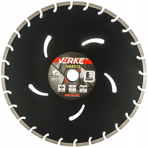 TARCZA DIAMENTOWA SEGMENTOWA DO BETONU KOSTKI KAMIENIA 400mm x 32 SEGMENT