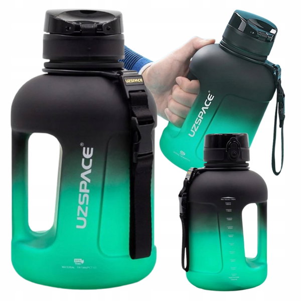 Butelka turystyczna Uzspace Tritan Gradient 3065 1700 ml czarno-zielona