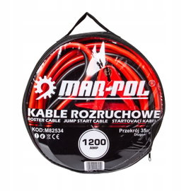 PRZEWODY ROZRUCHOWE KABLE 1200A 6m GRUBE 35mm2 SOLIDNE MOCNE DIESEL TIR TUv