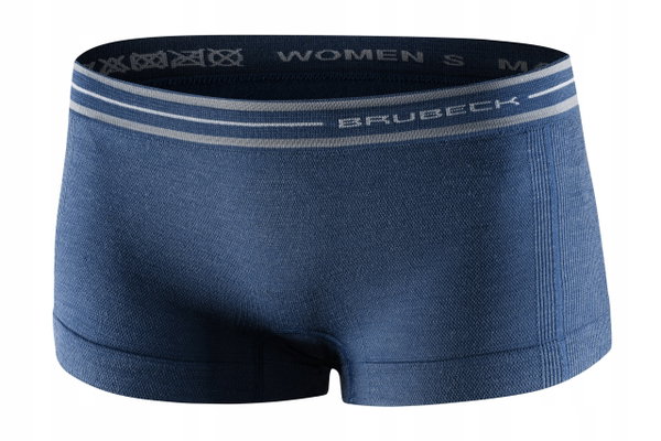 BRUBECK Bokserki damskie Active Wool BX10860 - Jeans xl