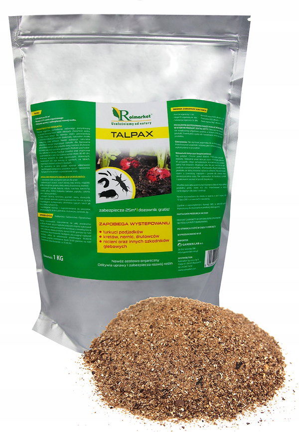 Talpax Bio 3kg Środek Na Turkucia Pędraki Krety Karczowniki Gryzonie Nawóz