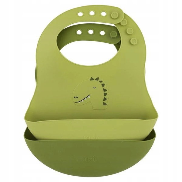 Zestaw 2 silikonowych śliniaków Dinozaur Trixie Baby