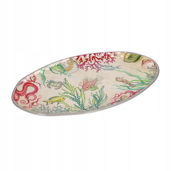 ROSE&TULIPANI SEA LIFE Taca owalna półmisek z melaminy 52 x 30 cm