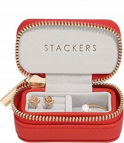 Pudełko podróżne na biżuterię Stackers Travel Petite czerwone
