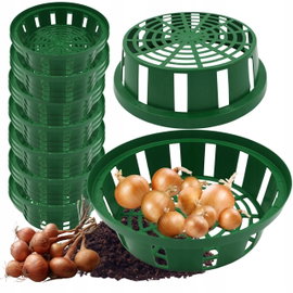 Koszyk 20x Osłonka do Sadzenia Cebulek Cebul Kwiatowych Bulw 22cm Okrągłe