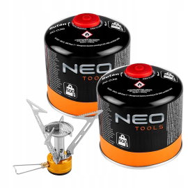 NEO TOOLS PALNIK GAZOWY TURYSTYCZNY KUCHENKA 3000W +2 NABOJE Z GAZEM 20-036