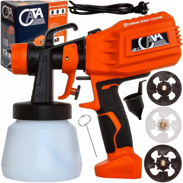 PISTOLET ELEKTRYCZNY DO MALOWANIA+3 DYSZE DUŻY PRZEPŁYW WYDAJNY CATA C88298