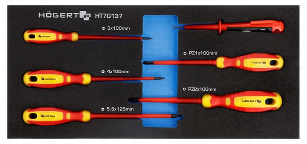 HOGERT HT7G137 WKŁAD ZESTAW WKRĘTAKÓW 1000V TESTER