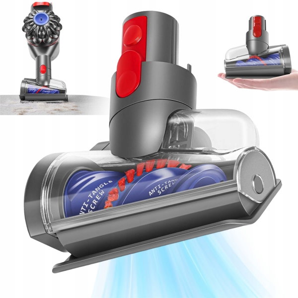 do Dyson V15 V11 V10 V8 V7 szczotka antyplątająca stożkowa ABS ciemnoszara