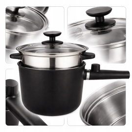 GARNEK ELEKTRYCZNY 1,5L 600W 18cm WIELOFUNKCYJNY DO GOTOWANIA PODGRZEWANIA