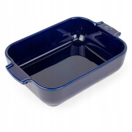 PEUGEOT APPOLIA Naczynie prostokątne 25 cm Blue porcelanowe francuskie