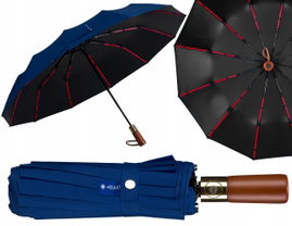 Parasolka automatyczna składana elegancki parasol duży Peterson pokrowiec