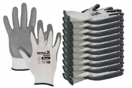 24x Rękawice Ochronne NITROX R.9 L Robocze Nitrylowe Rękawiczki Powlekane