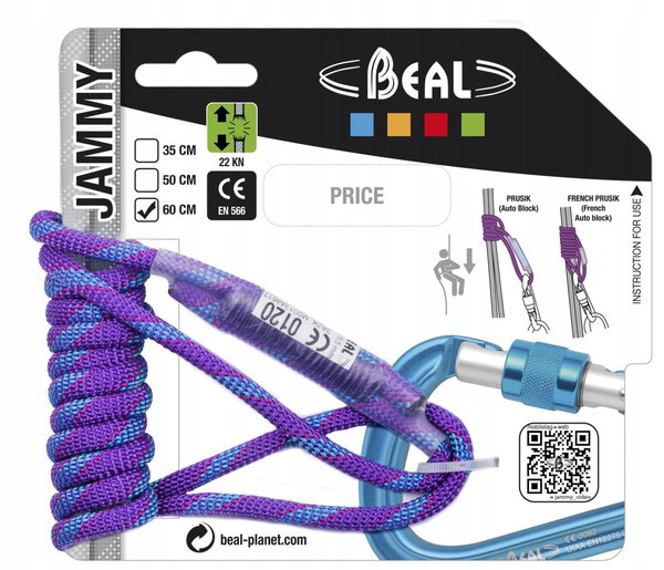 BEAL Pętla do asekuracji Prusik Jammy 60cm