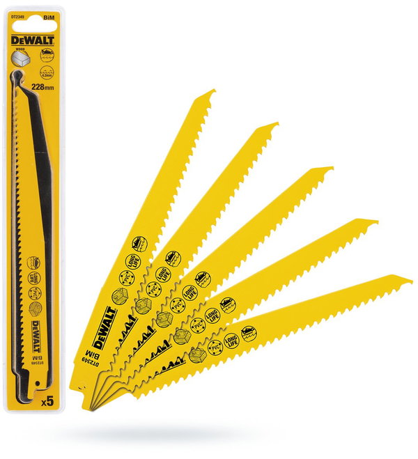 DeWALT DT2349 Brzeszczoty bimetalowe 228mm - 5pc