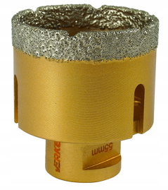 WIERTŁO DIAMENTOWE 55MM KORONKA OTWORNICA M14 DO GRESU GLAZURY PŁYTEK MOCNE