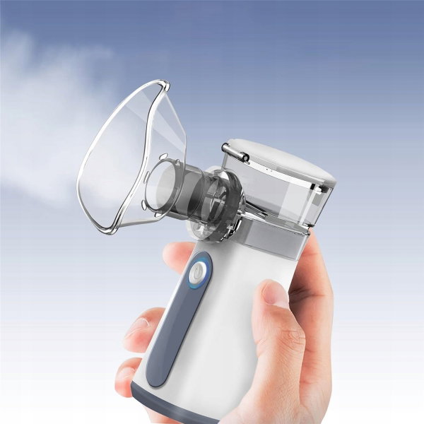 Nebulizator z 3 prędkościami atomizacji, cichy 30dB, 600mAh, szary