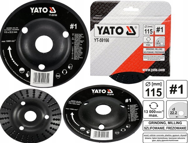 YATO YT-59166 TARNIK SKOŚNY DO DREWNA 115MM NR1