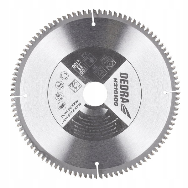 DEDRA TARCZA PIŁA TARCZOWA WĘGLIK DO ALUMINIUM 210X30 MM 100 ZĘBÓW H210100