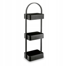 PÓŁKA Łazienkowa KUCHENNA Organizacja CZARNA Konighoffer 23,5x15x75,5 cm