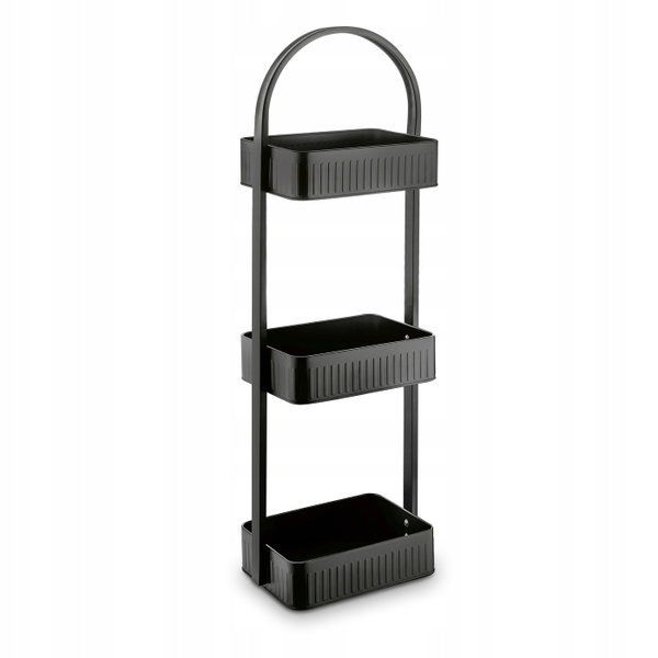 PÓŁKA Łazienkowa KUCHENNA Organizacja CZARNA Konighoffer 23,5x15x75,5 cm