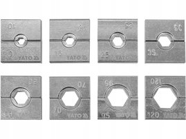 ZESTAW MATRYCE WYMIENNE 8 SZTUK 10-120mm2 DO PRASKI YT-22860 YATO YT-22863