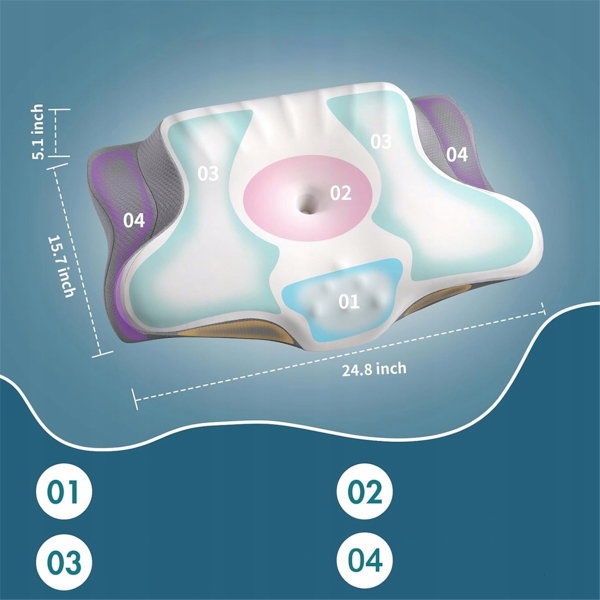 ORTOPEDYCZNA PODUSZKA MEMORY FOAM ICE SILK DLA KOMFORTOWEGO SNU