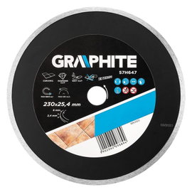 GRAPHITE TARCZA DIAMENTOWA PEŁNA 230x25,4mm DO 59G891 BETON KAMIEŃ MARMUR
