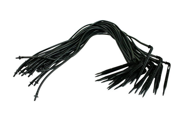 50x Kroplownik Patykowy Emiter 50cm Wężyk Wkółka Do Tuneli Doniczek