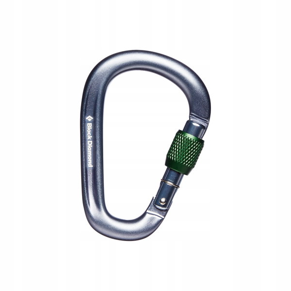 Karabinek wspinaczkowy Black Diamond Pearlock Screwgate zielony