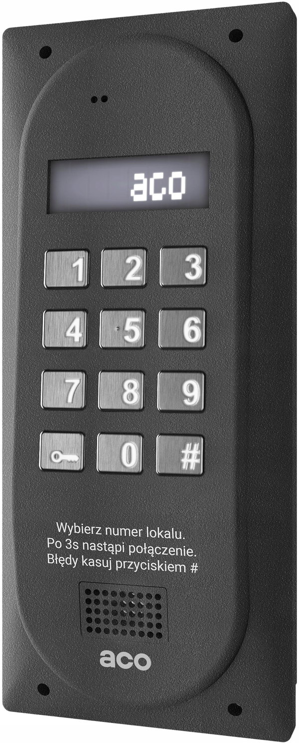 CDNP8ACC ST domofon 3 rodzinny 3x unifon smart-d czarny 12 breloków