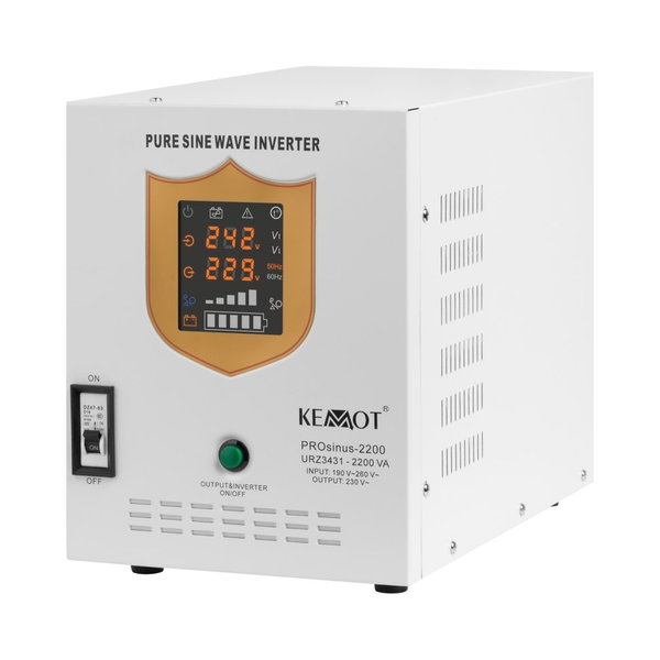 Zasilacz awaryjny UPS KEMOT PROsinus-2200 12V 230V 2200VA/1600W Biały